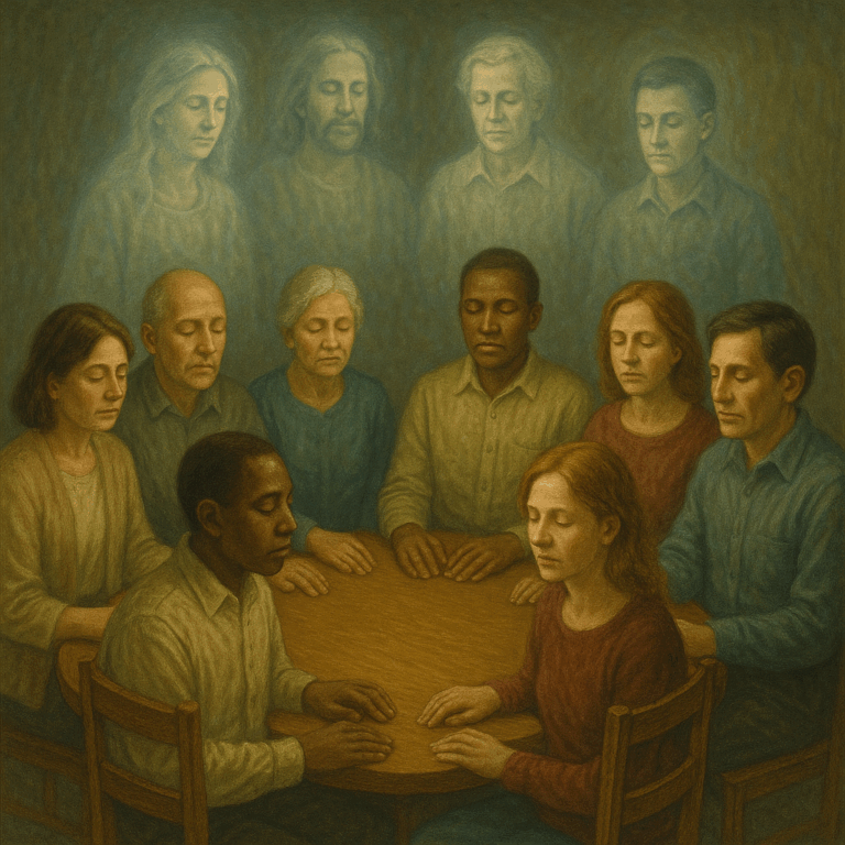 ILUSTRAÇÃO REUNIÃO MEDIÚNICA