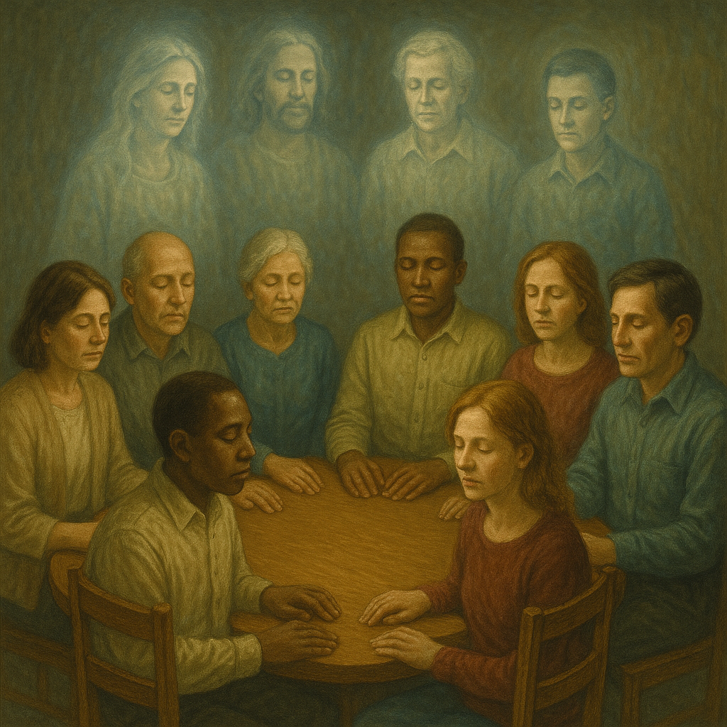 ILUSTRAÇÃO REUNIÃO MEDIÚNICA